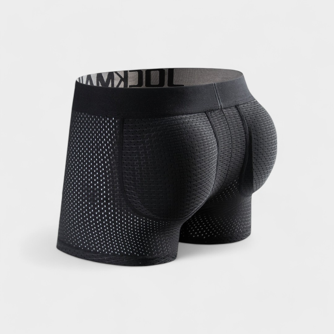 JOCKMAIL MEDELLIN COLOMBIA BOGOTA ROPA INTERIOR PREMIUM BACK REALCE (1) 350 Boxer JM Microperforado Relleno Trasero - Imagen 1