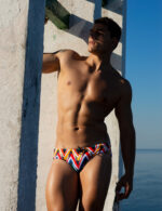 690 Bañador Color Seobean in blue white - Imagen 10